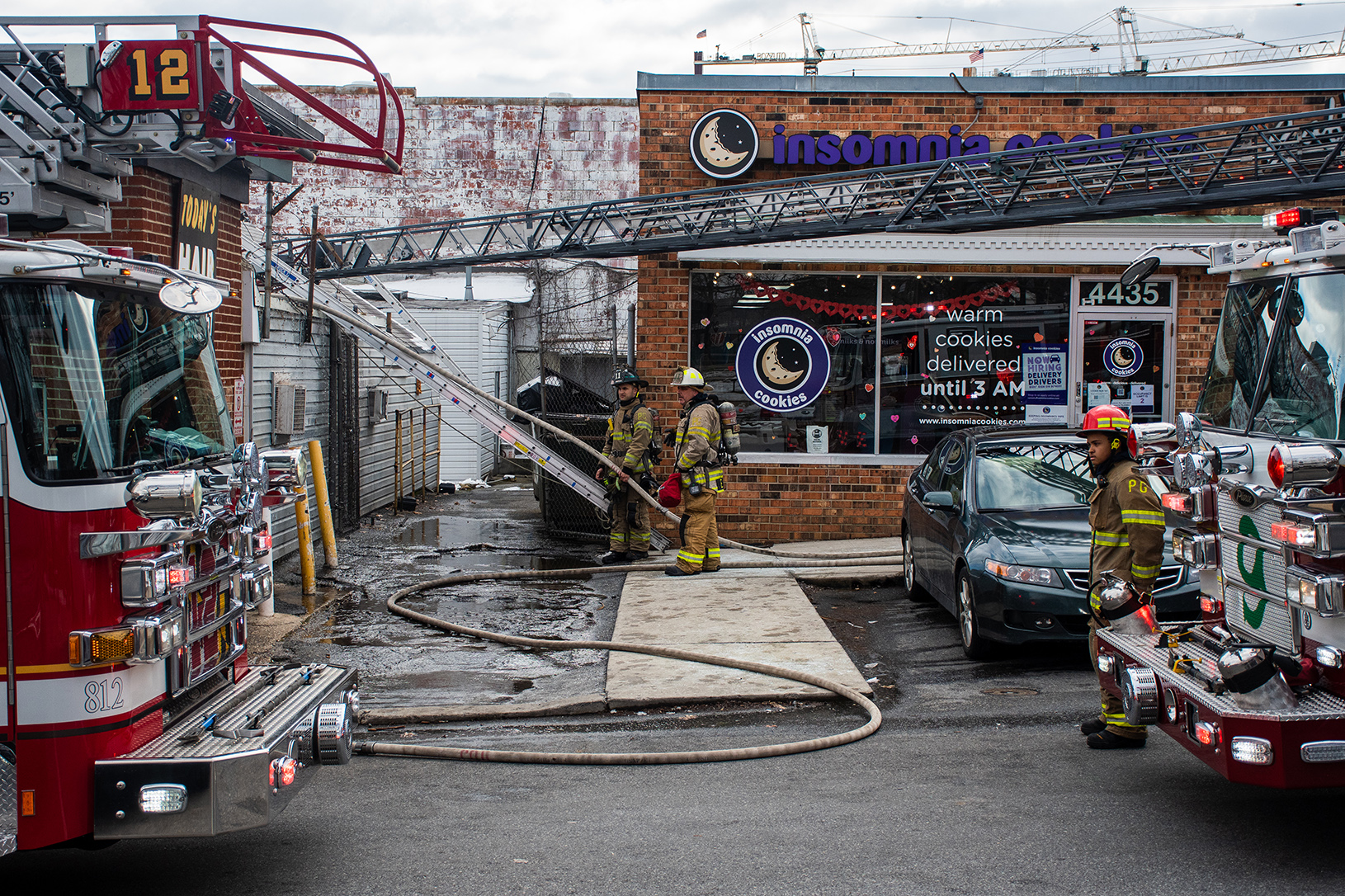 No Injuries Reported After Fire Near Insomnia Cookies