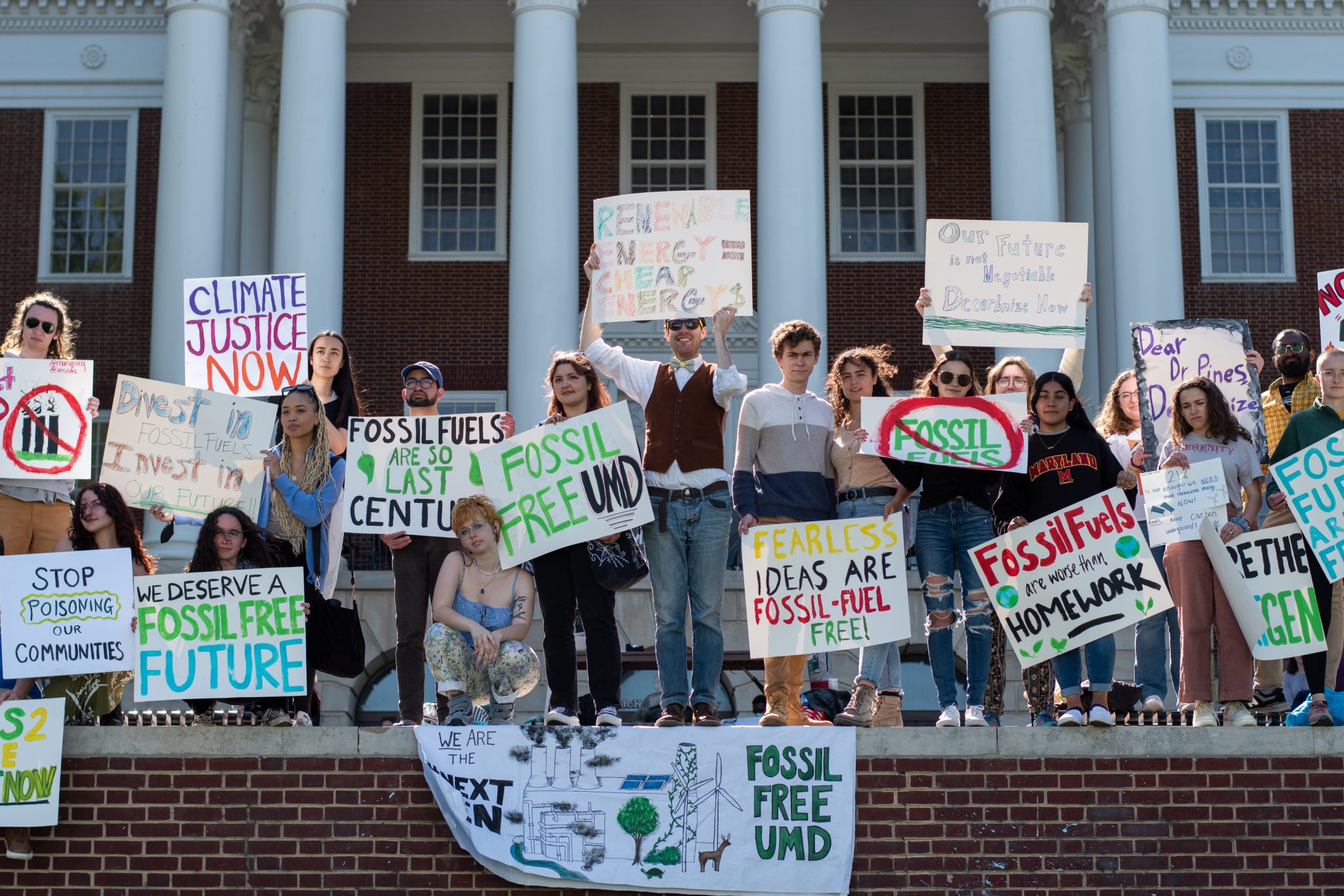 Student activists at SGA rally demand that UMD goes fossil fuel-free by 2035