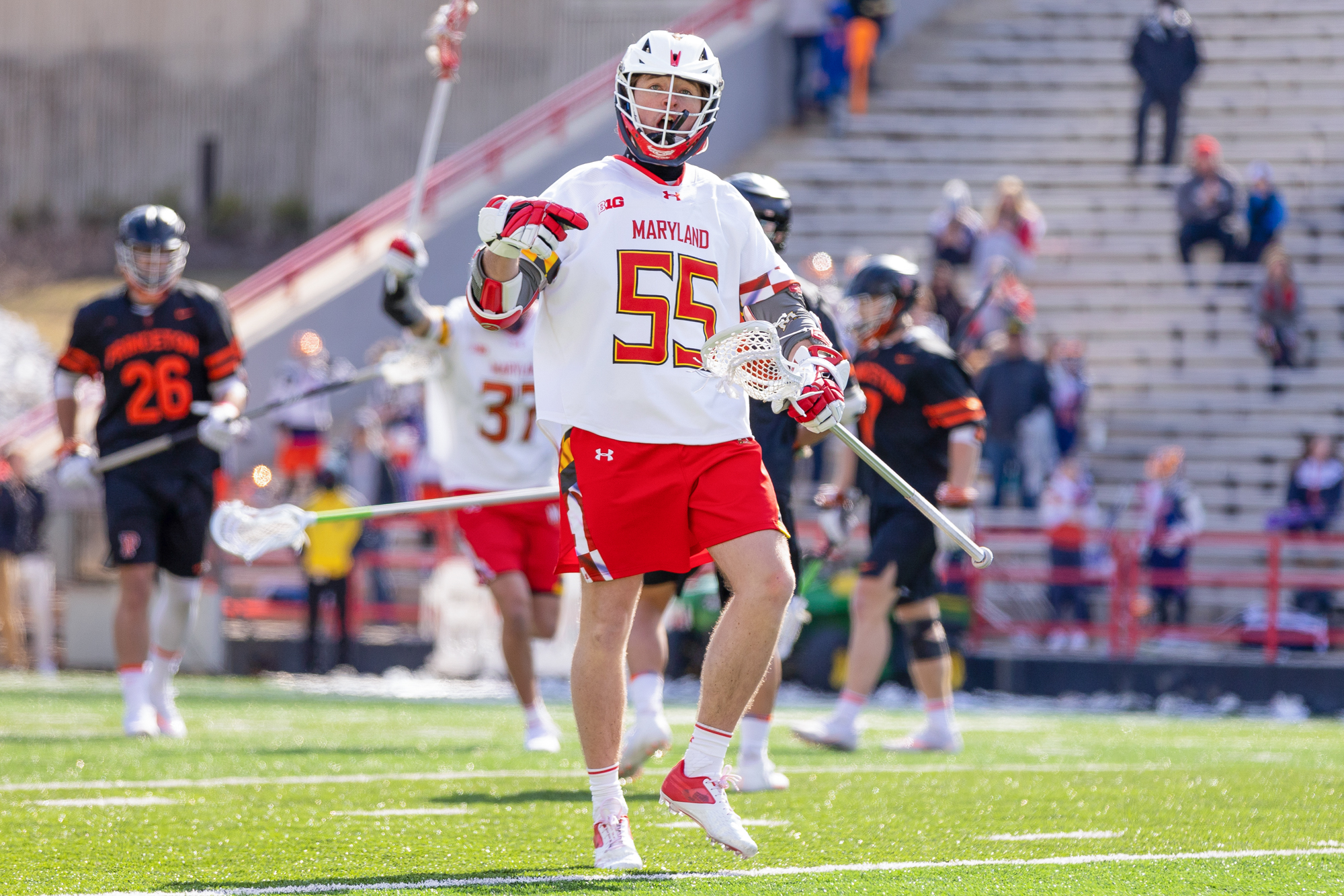 Maryland men’s lacrosse starts title defense with offensive eruption